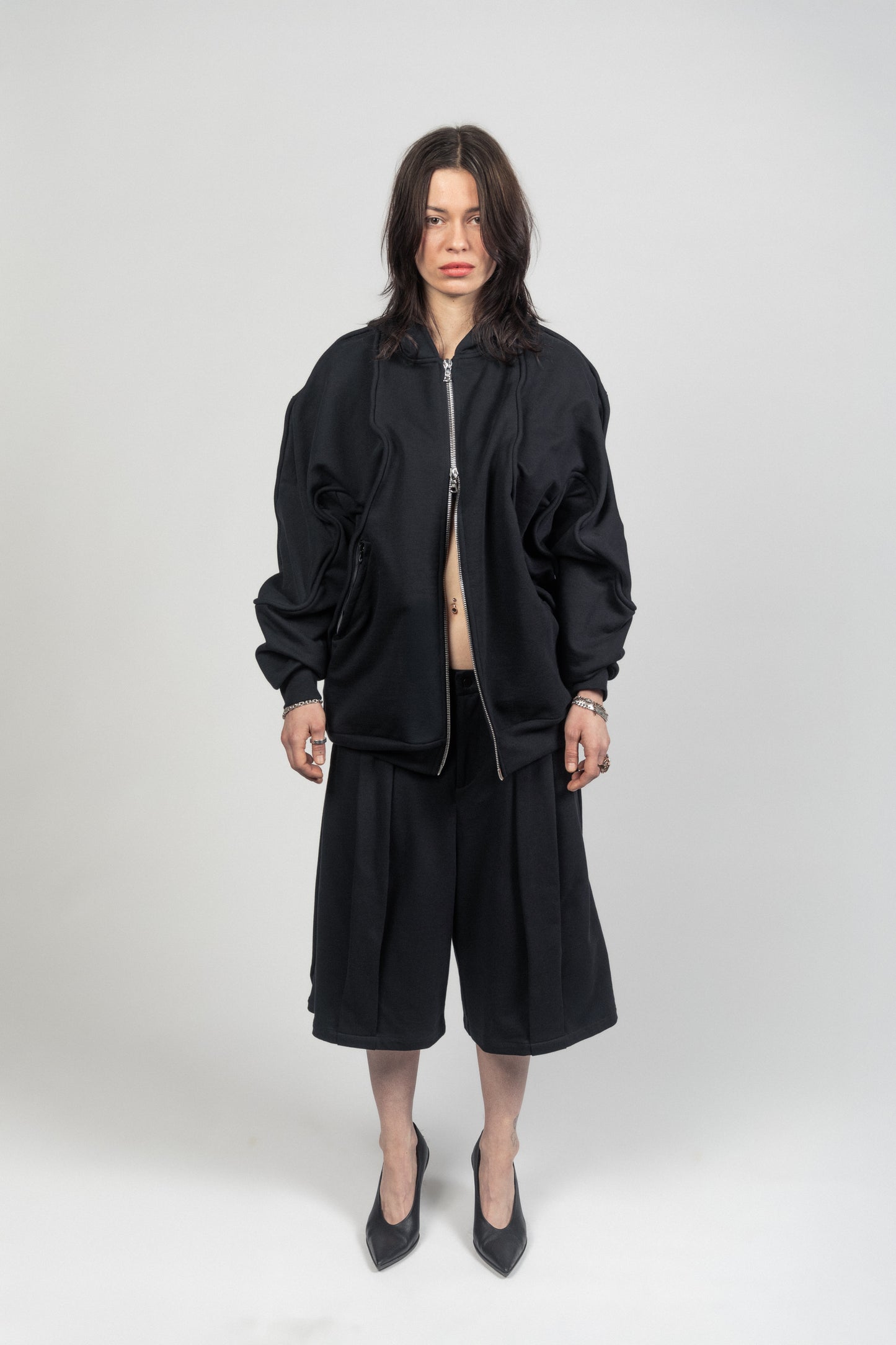 SHAPING ZIP-HOODIE