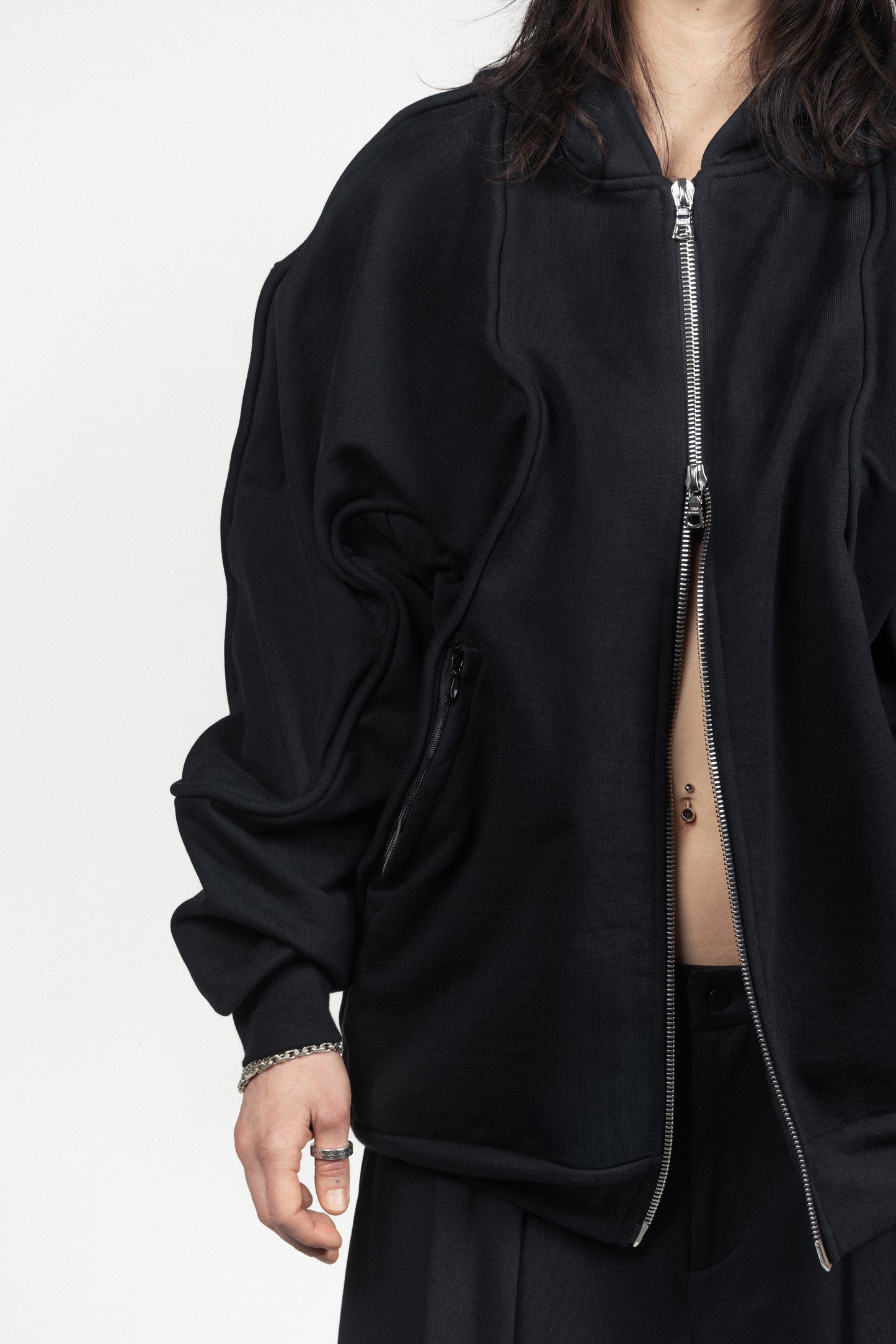 SHAPING ZIP-HOODIE