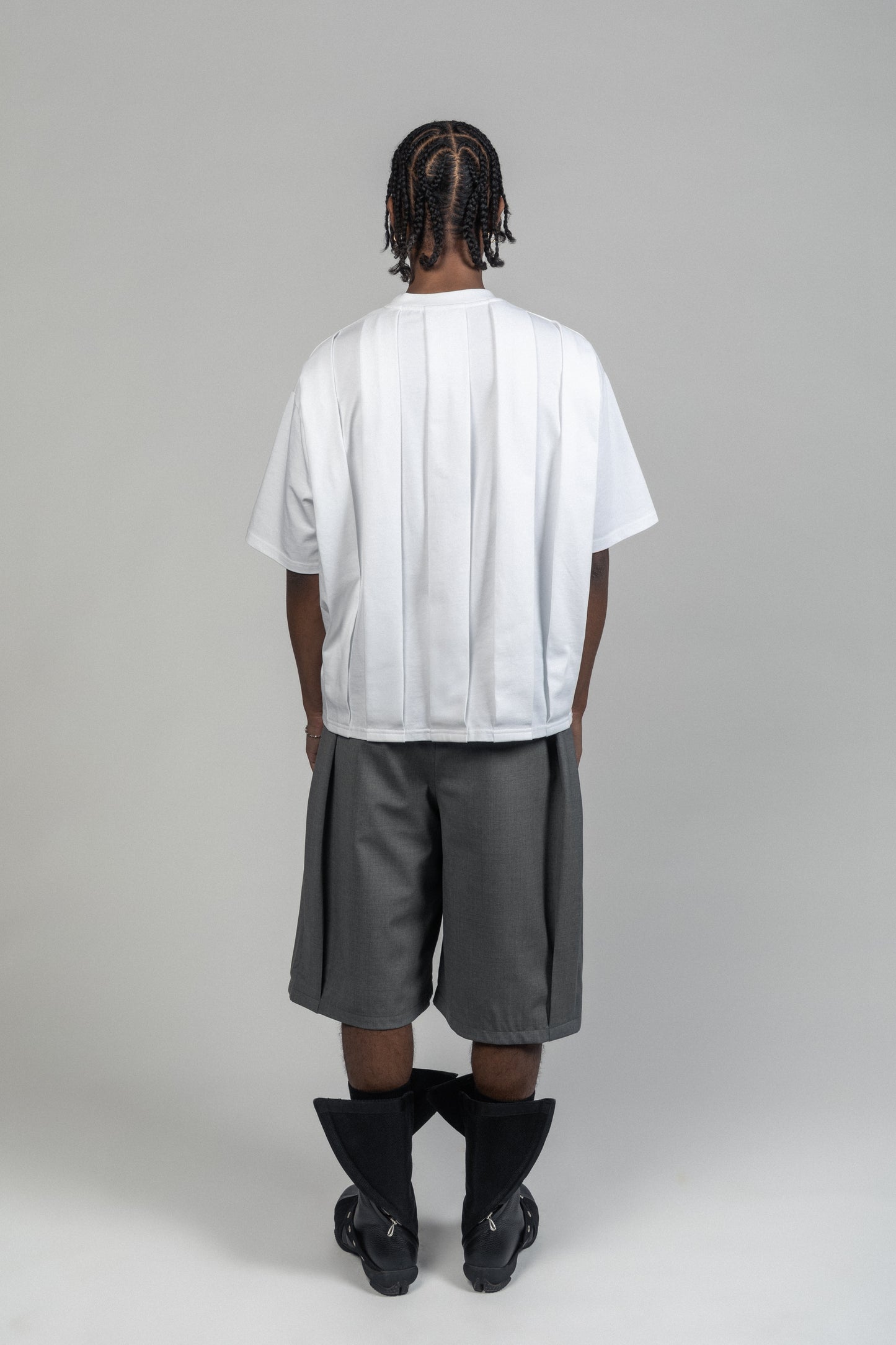WHITE FOLDSTRIPE T-SHIRT